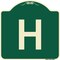 Signmission Designer Series Sign W/ Letter H, Green & Tan Heavy-Gauge Aluminum Sign, 18" x 18", G-1818-22950 A-DES-G-1818-22950 - alternate 1
